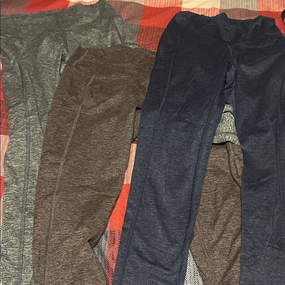 Aerie Chill Play Move Leggings - Gray, Navy, Brown - Picture 5 of 5